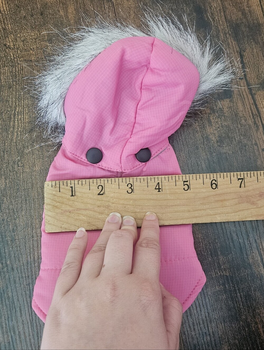 Zack & Zoey Pink Quilted Hooded Pet Coat with Faux Fur Trim Size XXS - Picture 5 of 6